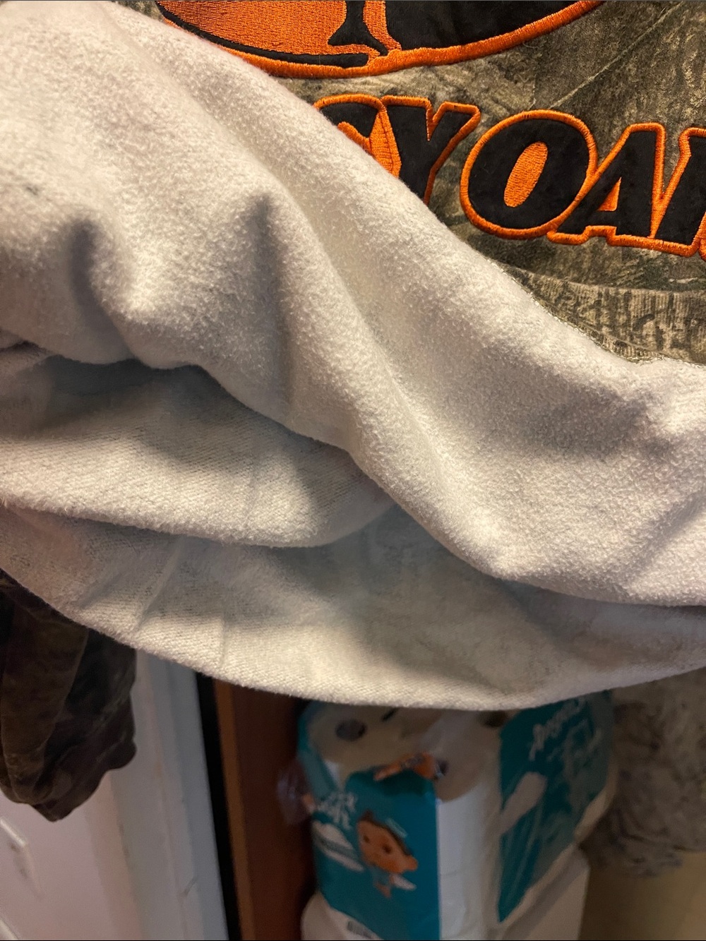 Mossy Oak Camouflage Hoodie with Orange Logo - Picture 6 of 6